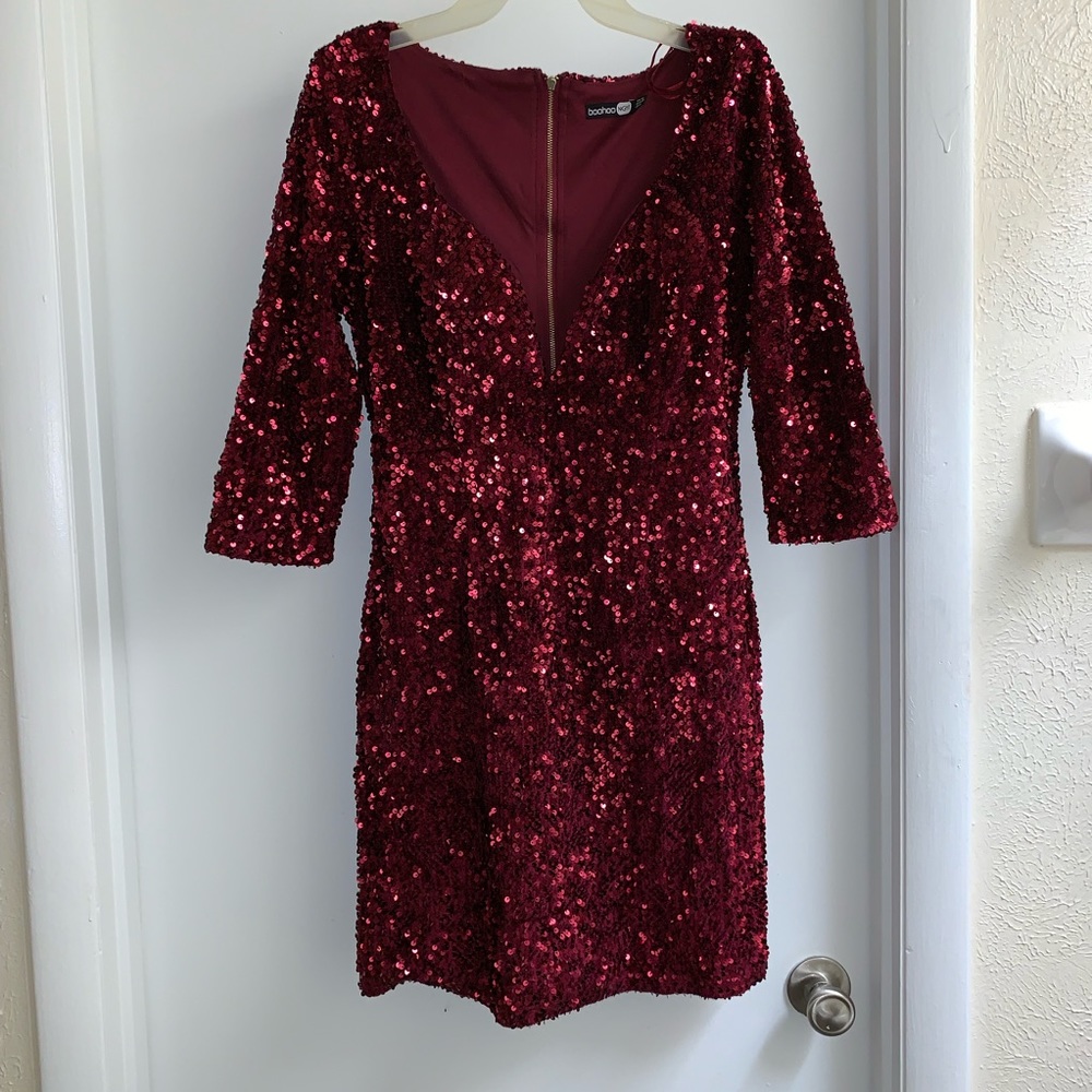 Red Sequin Dress